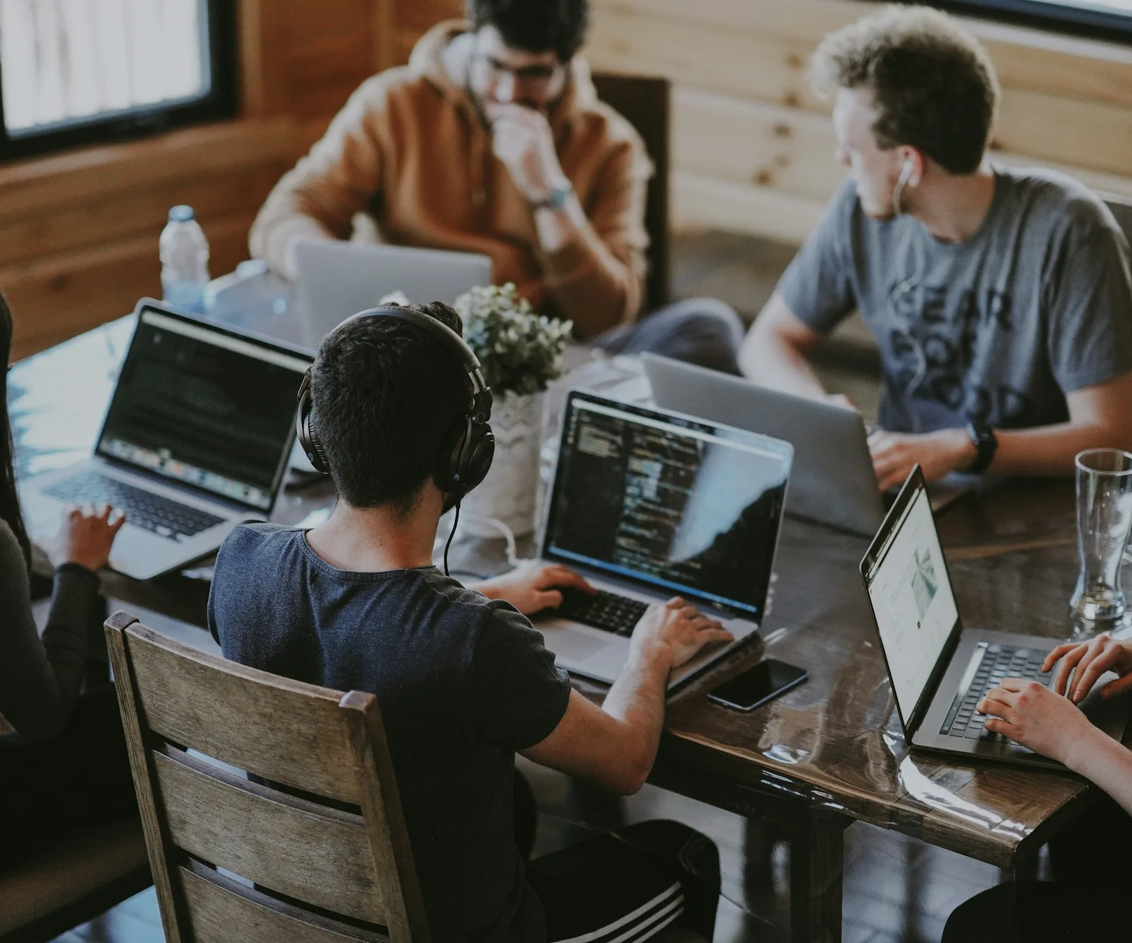 Web development team collaborating